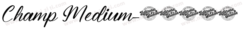 Champ Medium字体转换